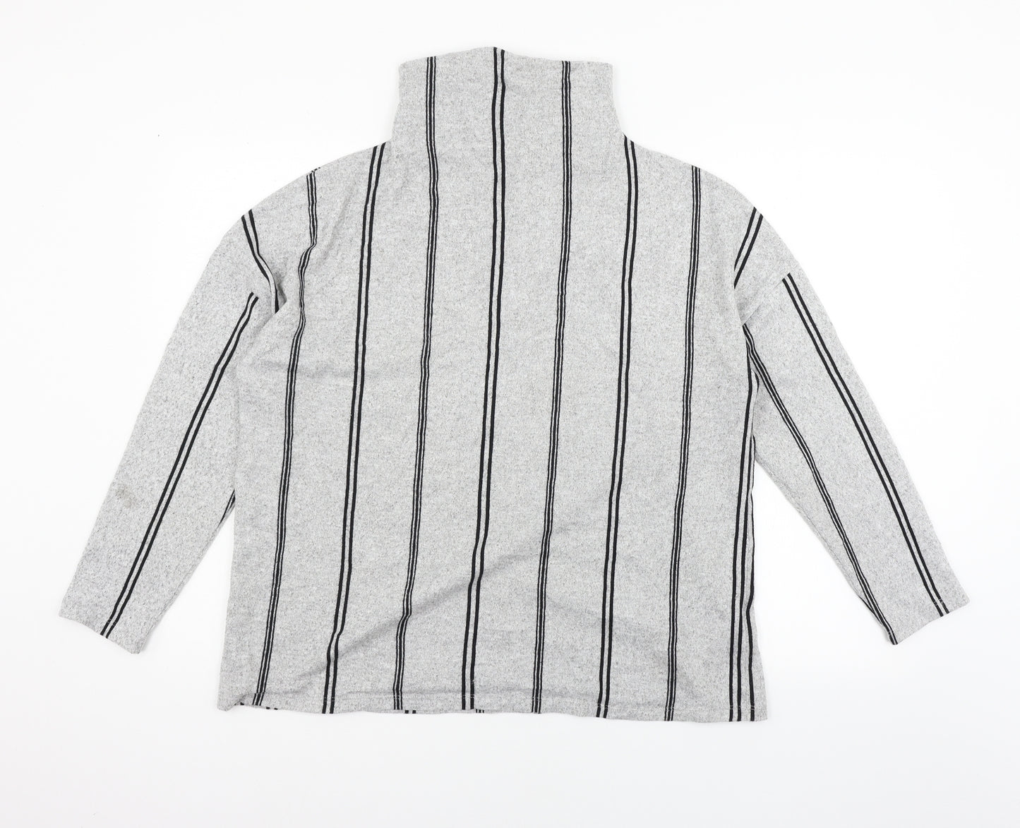 F&F Womens Grey Striped  Pullover Jumper Size 14