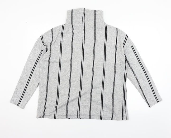F&F Womens Grey Striped  Pullover Jumper Size 14