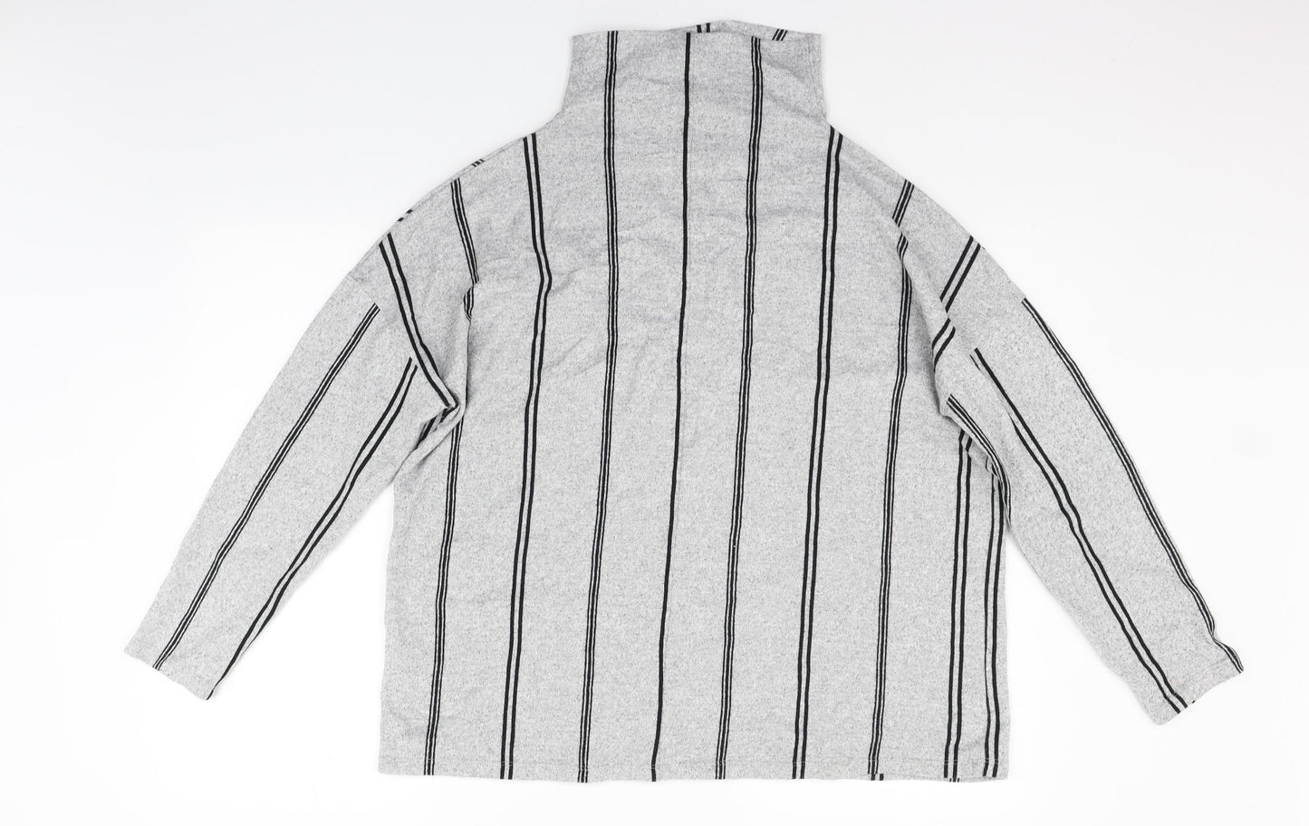 F&F Womens Grey Striped  Pullover Jumper Size 14