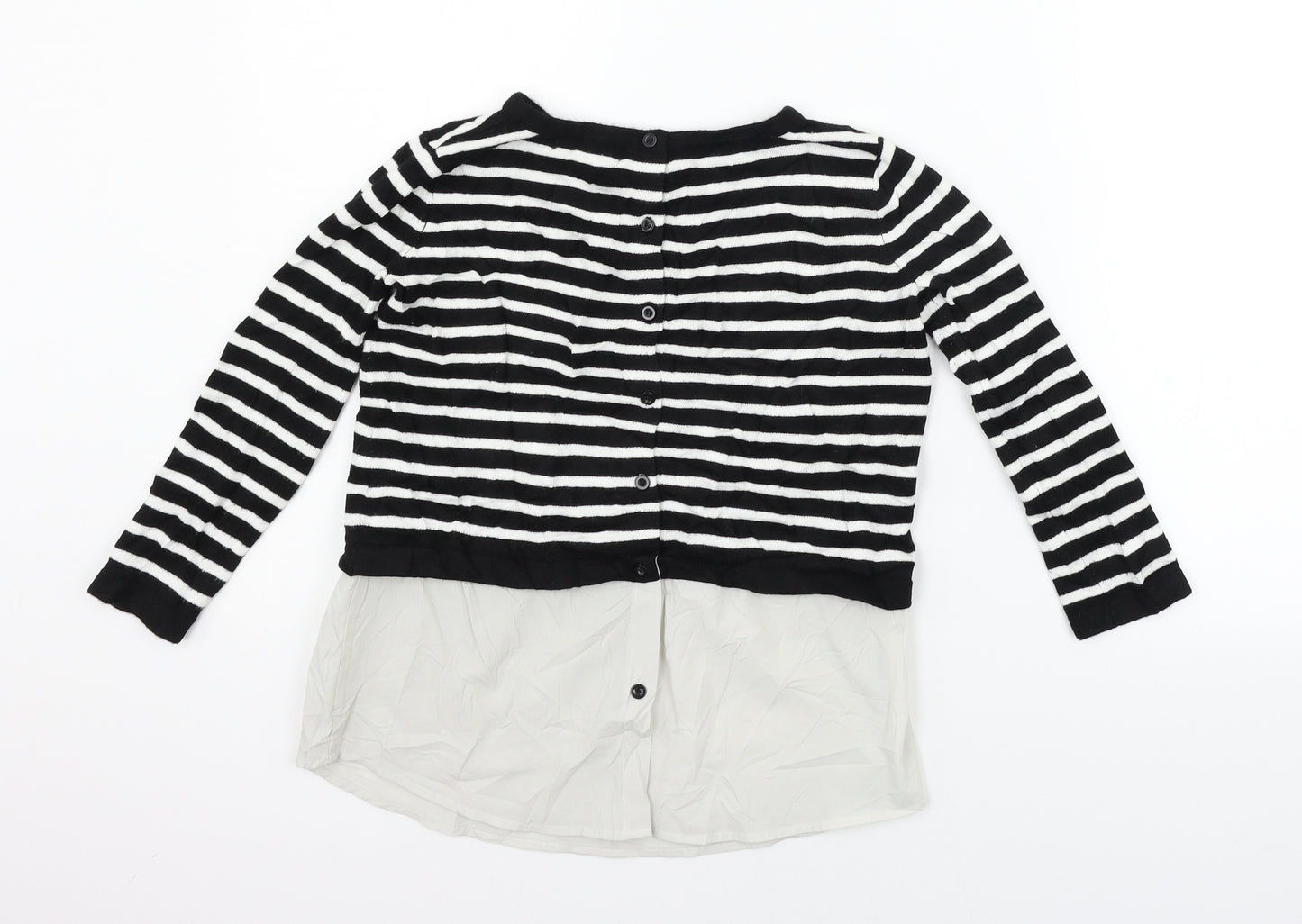 Atmosphere Womens Black Striped  Pullover Jumper Size 6