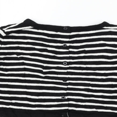 Atmosphere Womens Black Striped  Pullover Jumper Size 6