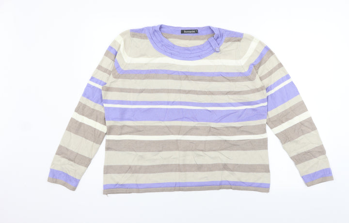BONMARCHE Womens Beige Striped  Pullover Jumper Size M