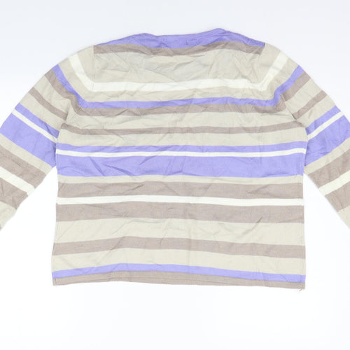 BONMARCHE Womens Beige Striped  Pullover Jumper Size M