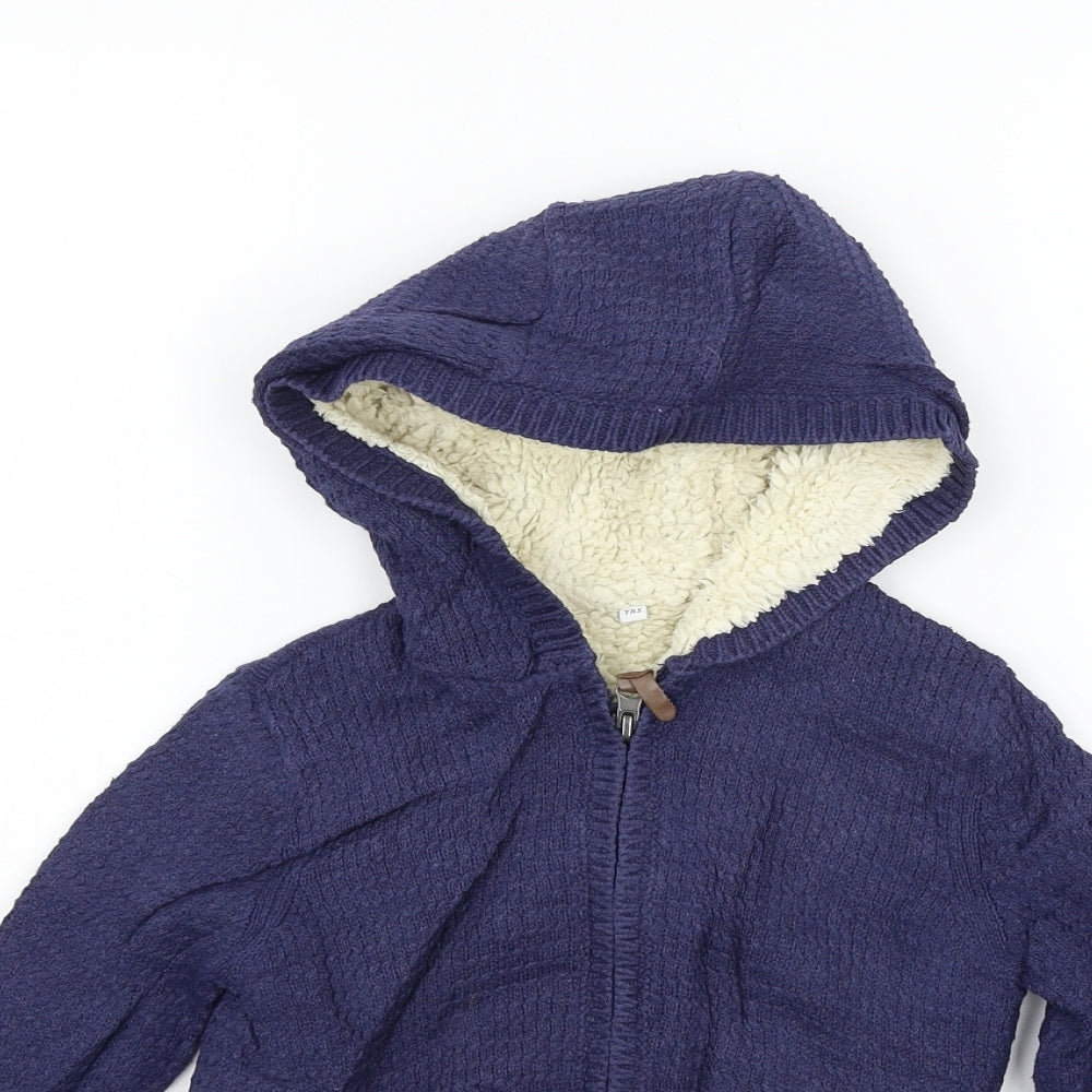 Marks and Spencer Boys Blue   Full Zip Jumper Size 3-4 Years