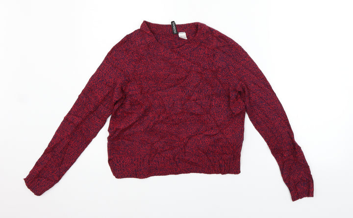 Divided Womens Red   Pullover Jumper Size XS