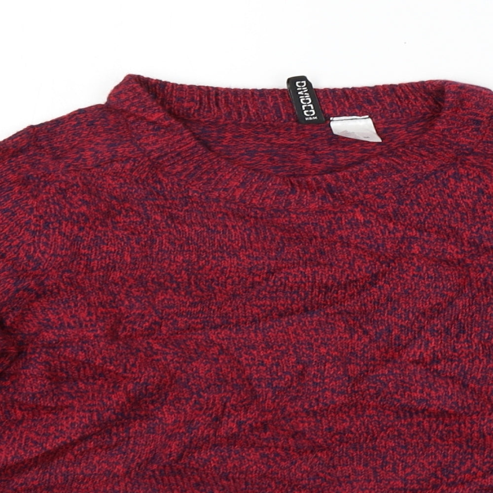Divided Womens Red   Pullover Jumper Size XS