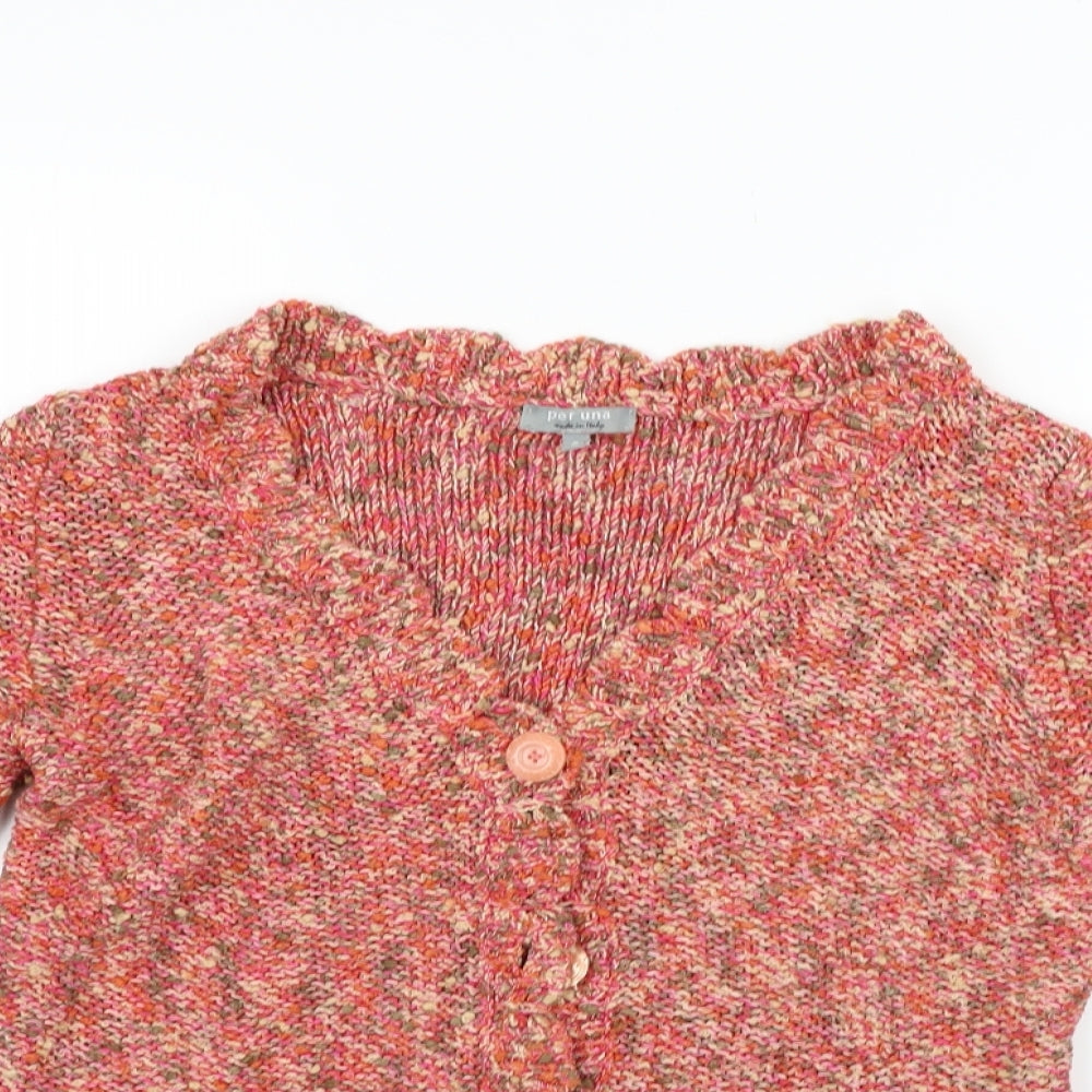 Per Una Womens Orange   Cardigan Jumper Size S