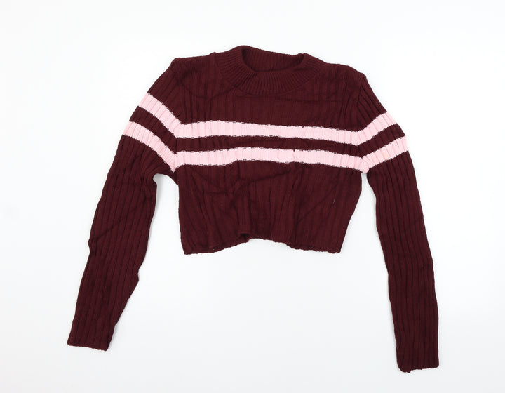 PRETTYLITTLETHING Womens Red   Pullover Jumper Size 12