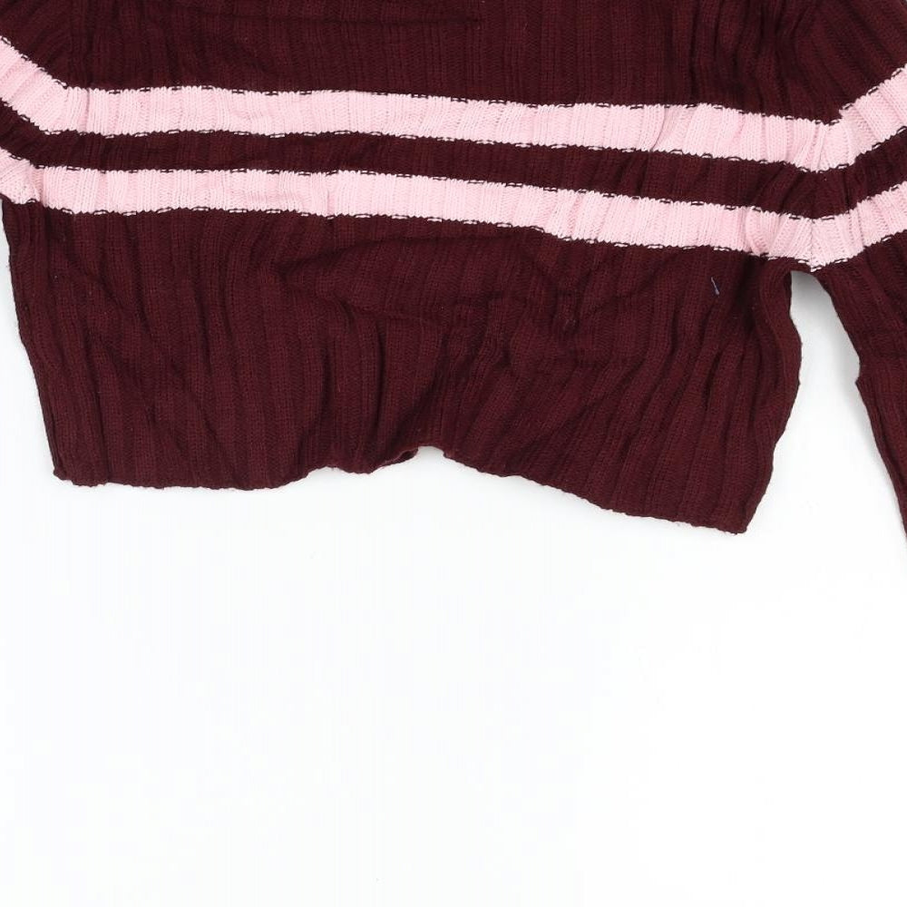 PRETTYLITTLETHING Womens Red   Pullover Jumper Size 12