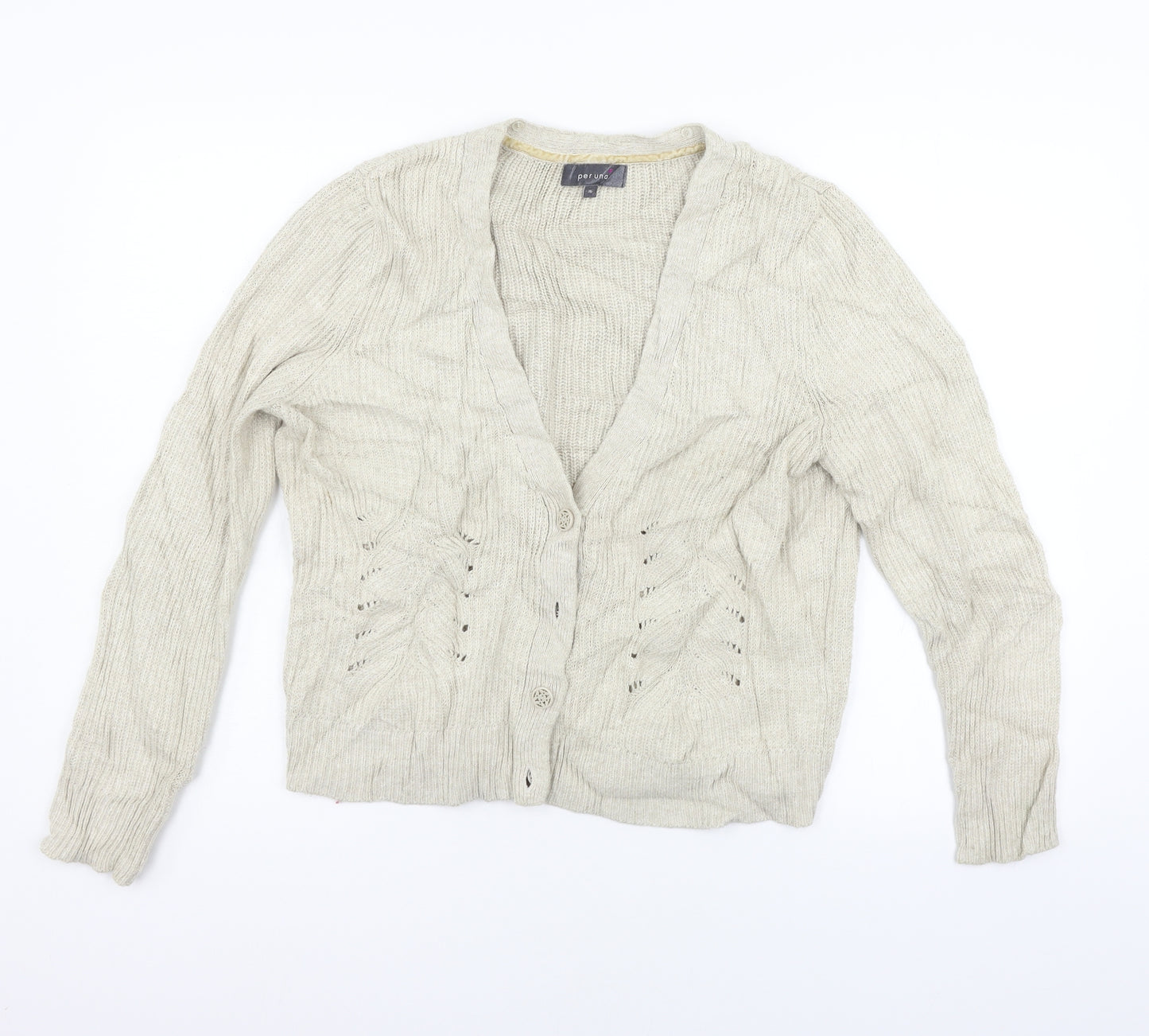 Per Una Womens Beige   Cardigan Jumper Size 16