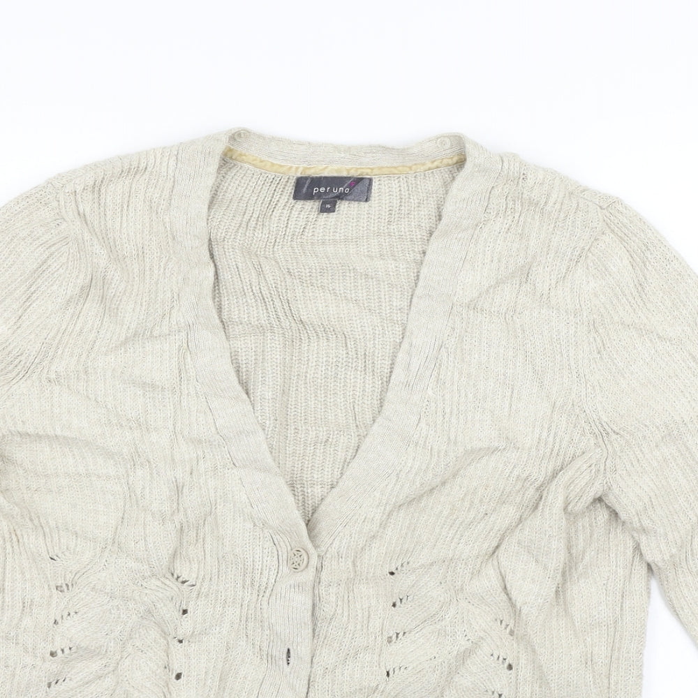 Per Una Womens Beige   Cardigan Jumper Size 16