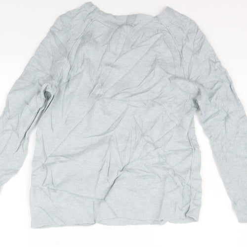 Mercer & Madison Womens Blue Houndstooth  Pullover Jumper Size XL