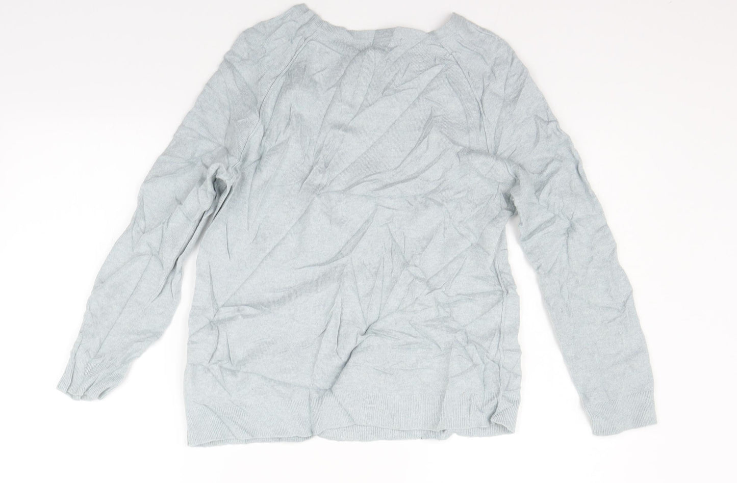 Mercer & Madison Womens Blue Houndstooth  Pullover Jumper Size XL