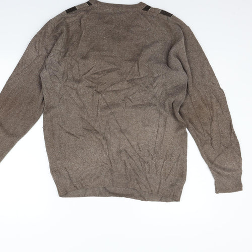 GREENWOODS Mens Brown   Pullover Jumper Size S