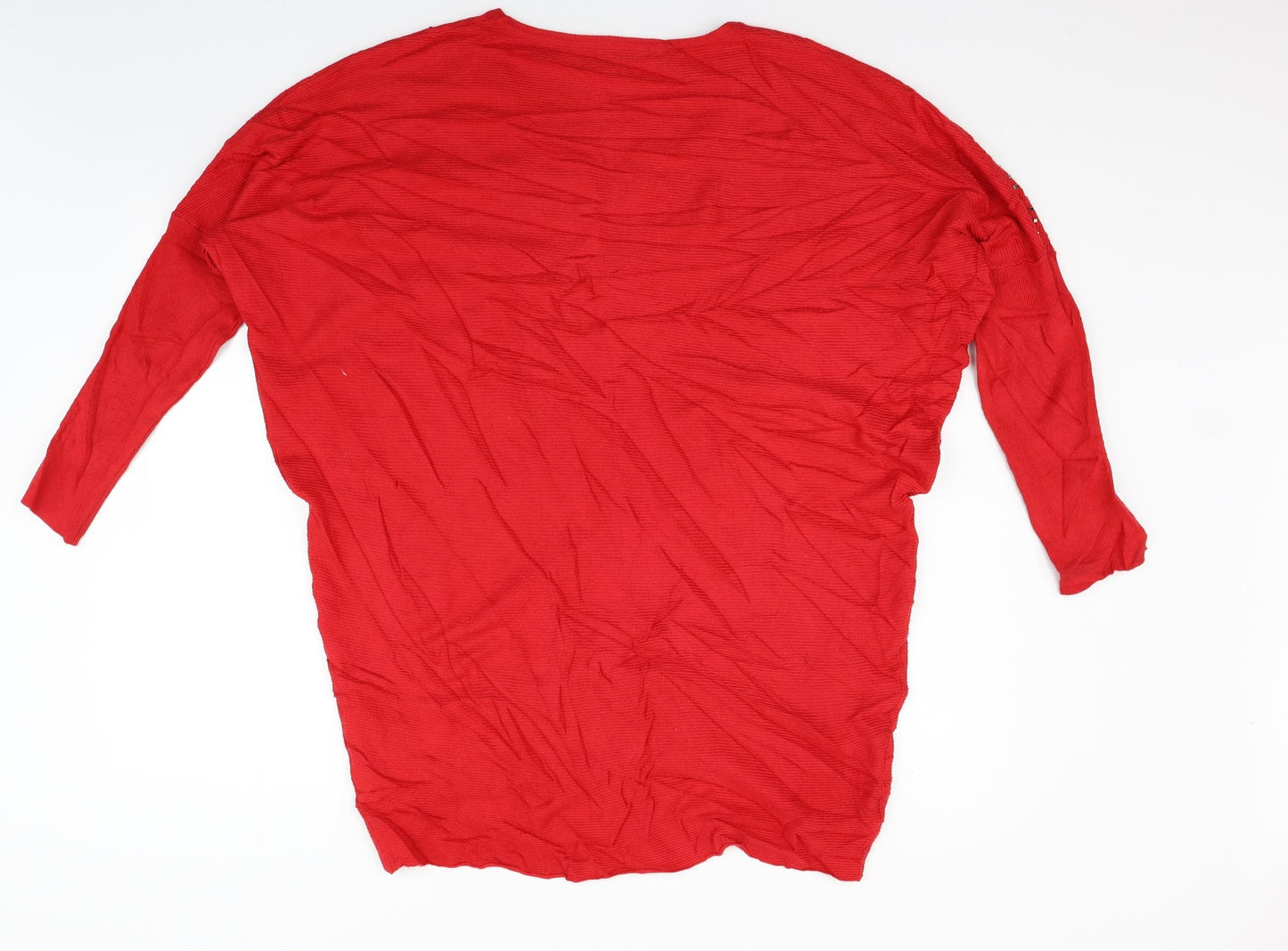 Quiz Womens Red   Henley Jumper Size L