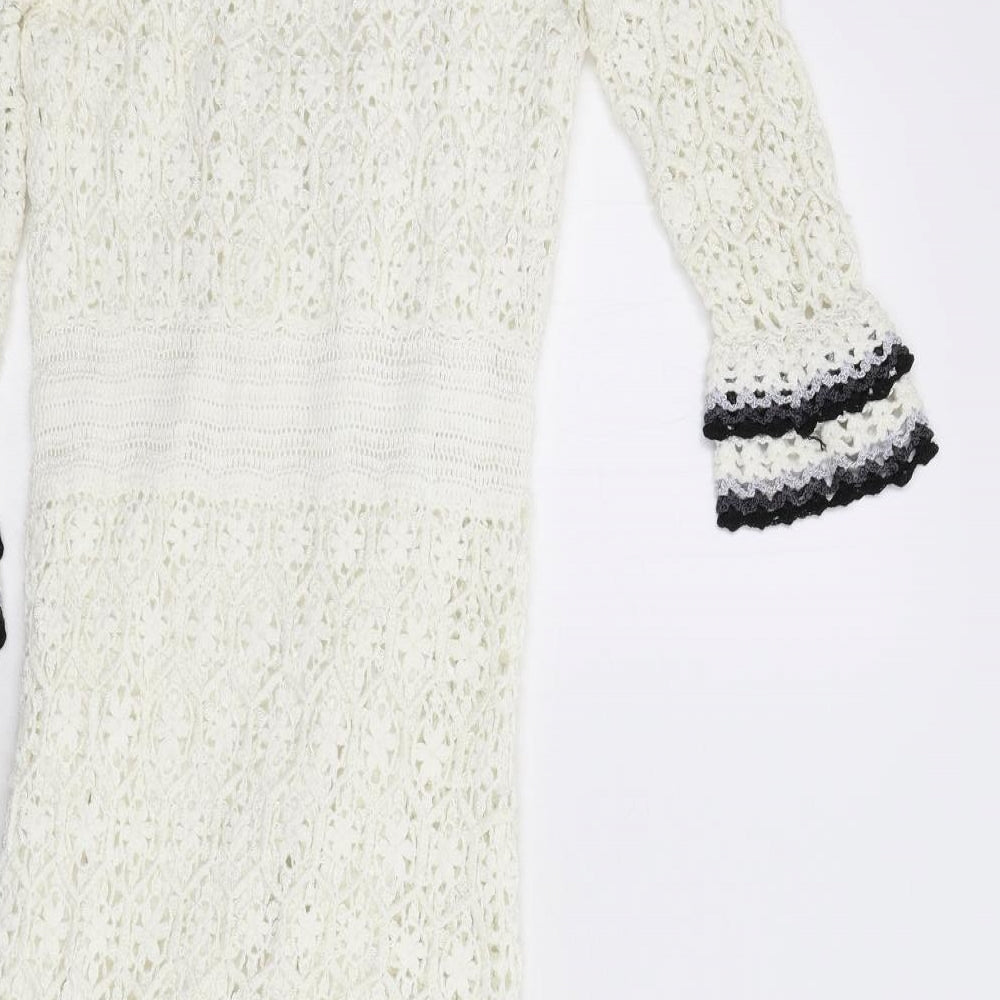 Karen Millen Womens White   Jumper Dress  Size S