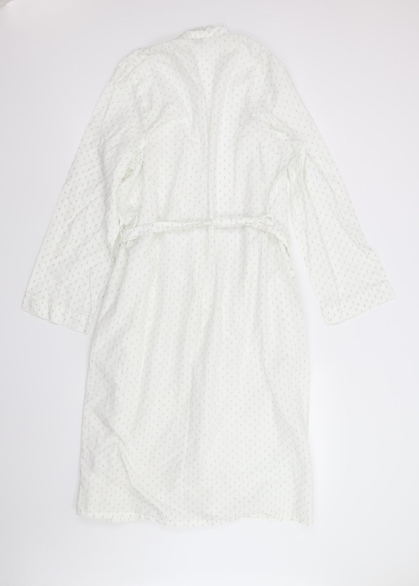 Marks and Spencer Womens White Geometric  Kimono Robe Size 20