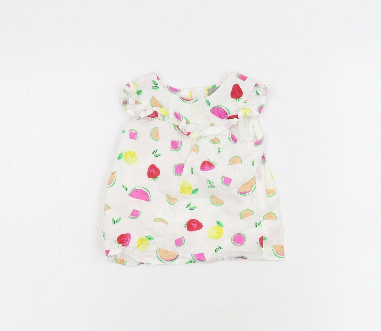 Primark Girls White Floral  A-Line  Size 6-9 Months