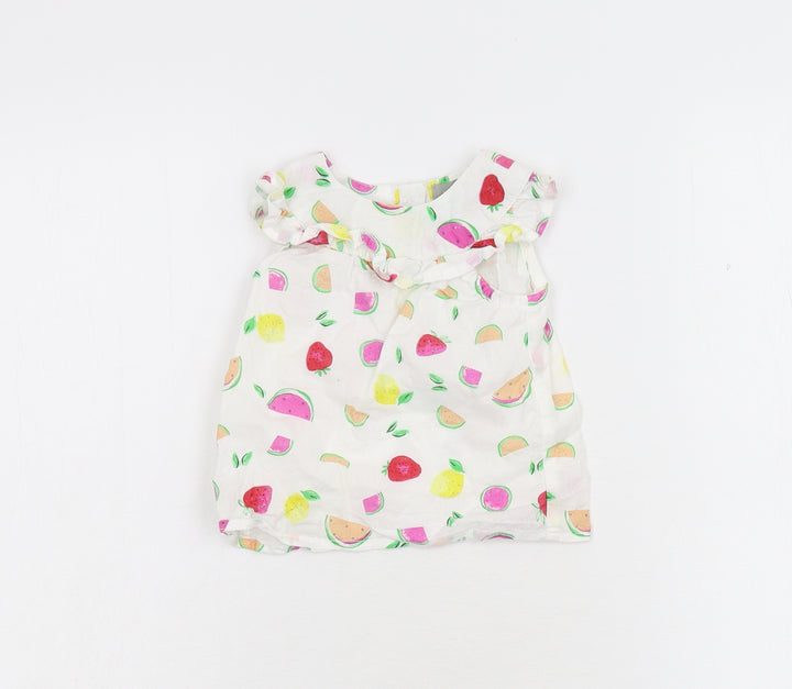 Primark Girls White Floral A-Line Size 6-9 Months
