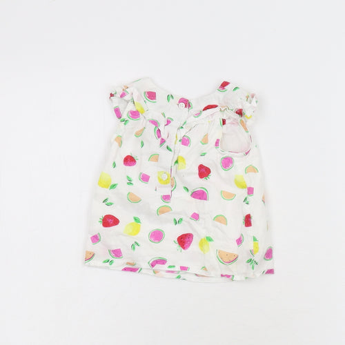 Primark Girls White Floral  A-Line  Size 6-9 Months