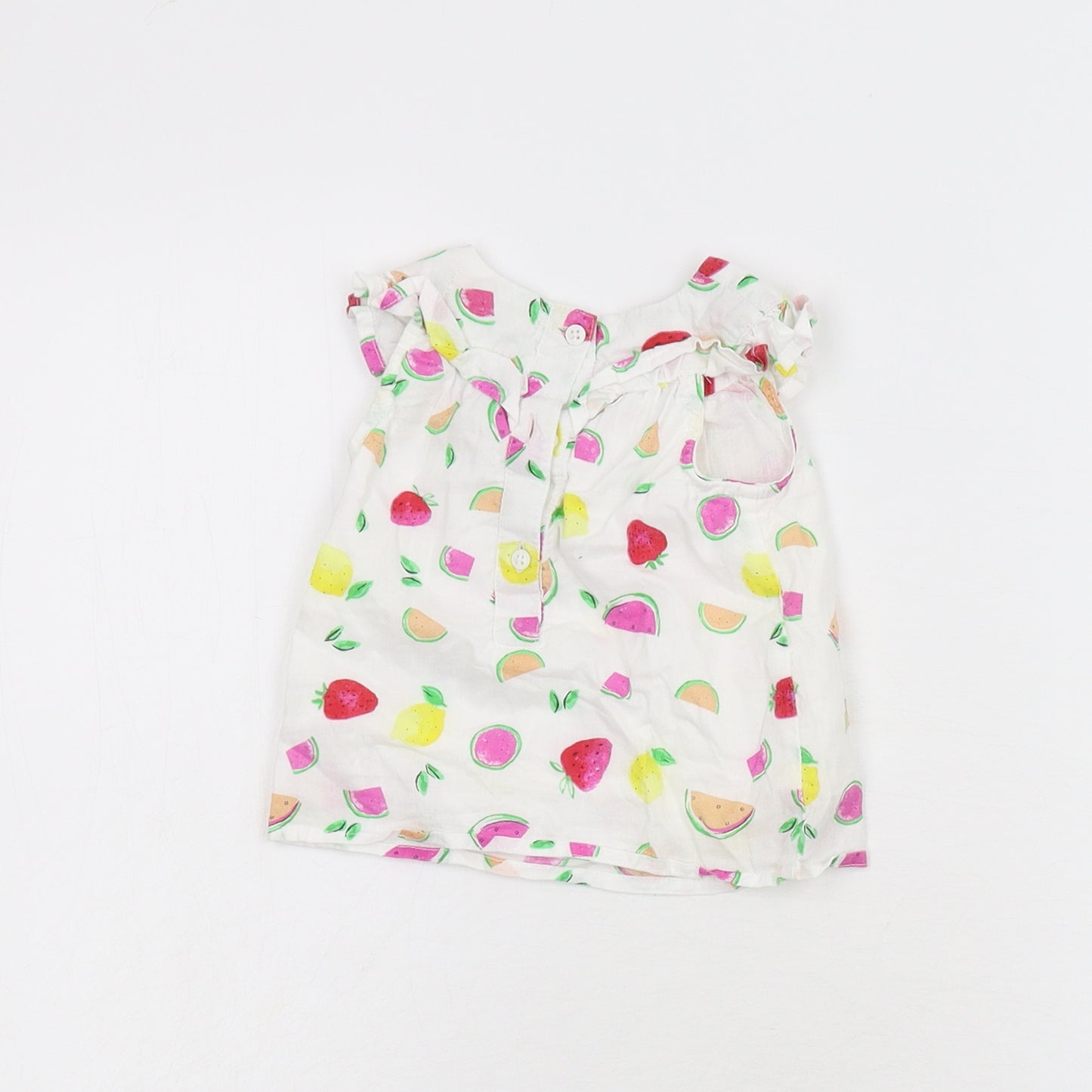 Primark Girls White Floral  A-Line  Size 6-9 Months