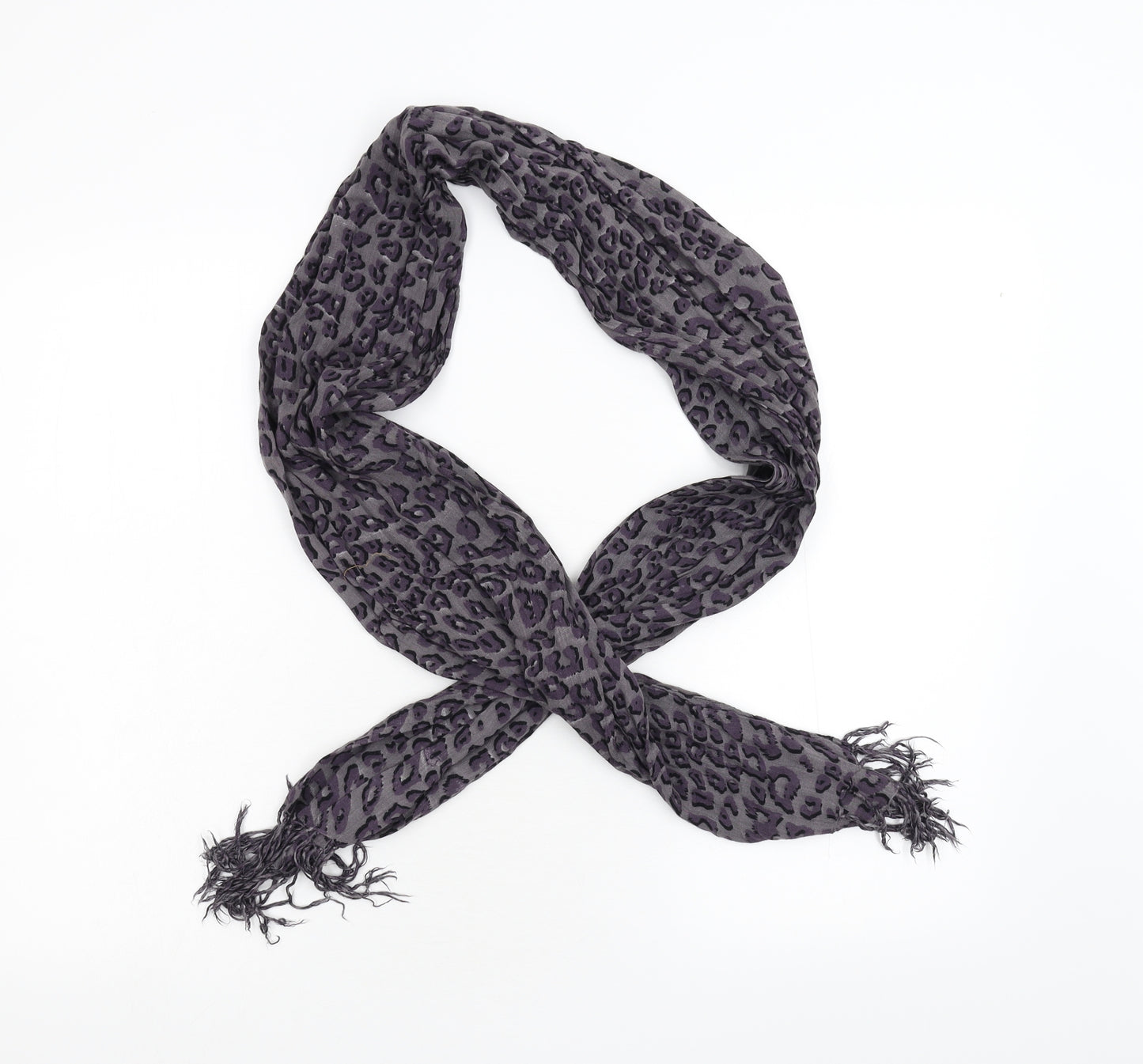 Preworn Womens Purple Animal Print   Scarf