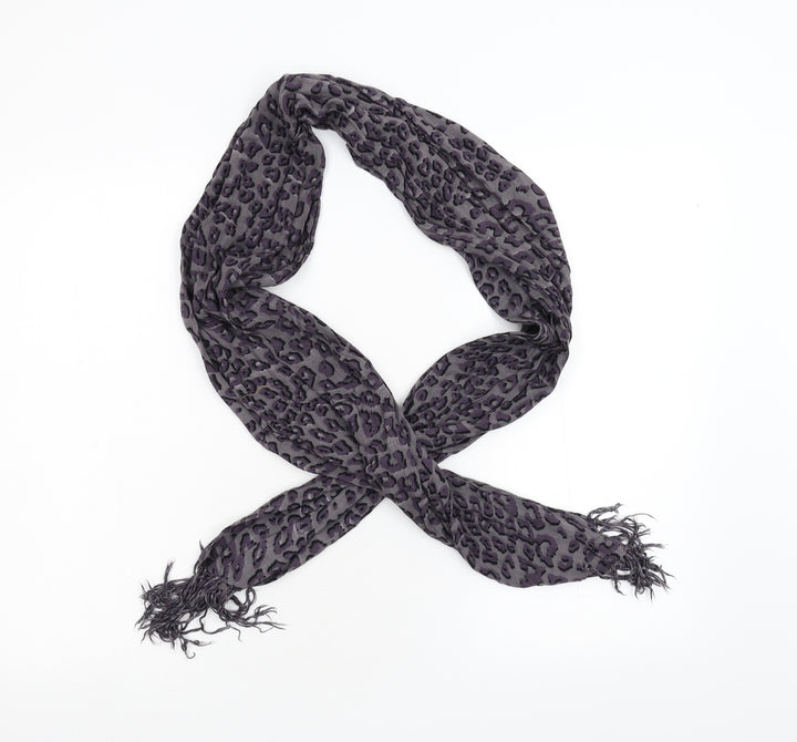 Preworn Womens Purple Animal Print   Scarf