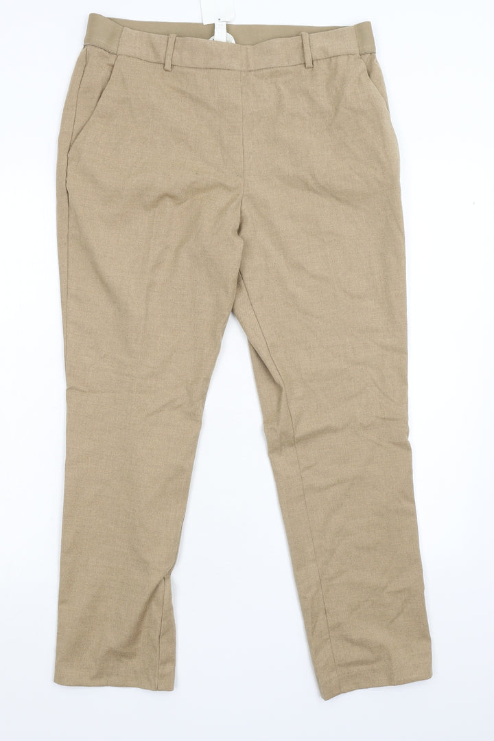 H&M Womens Beige   Trousers  Size 14 L27 in