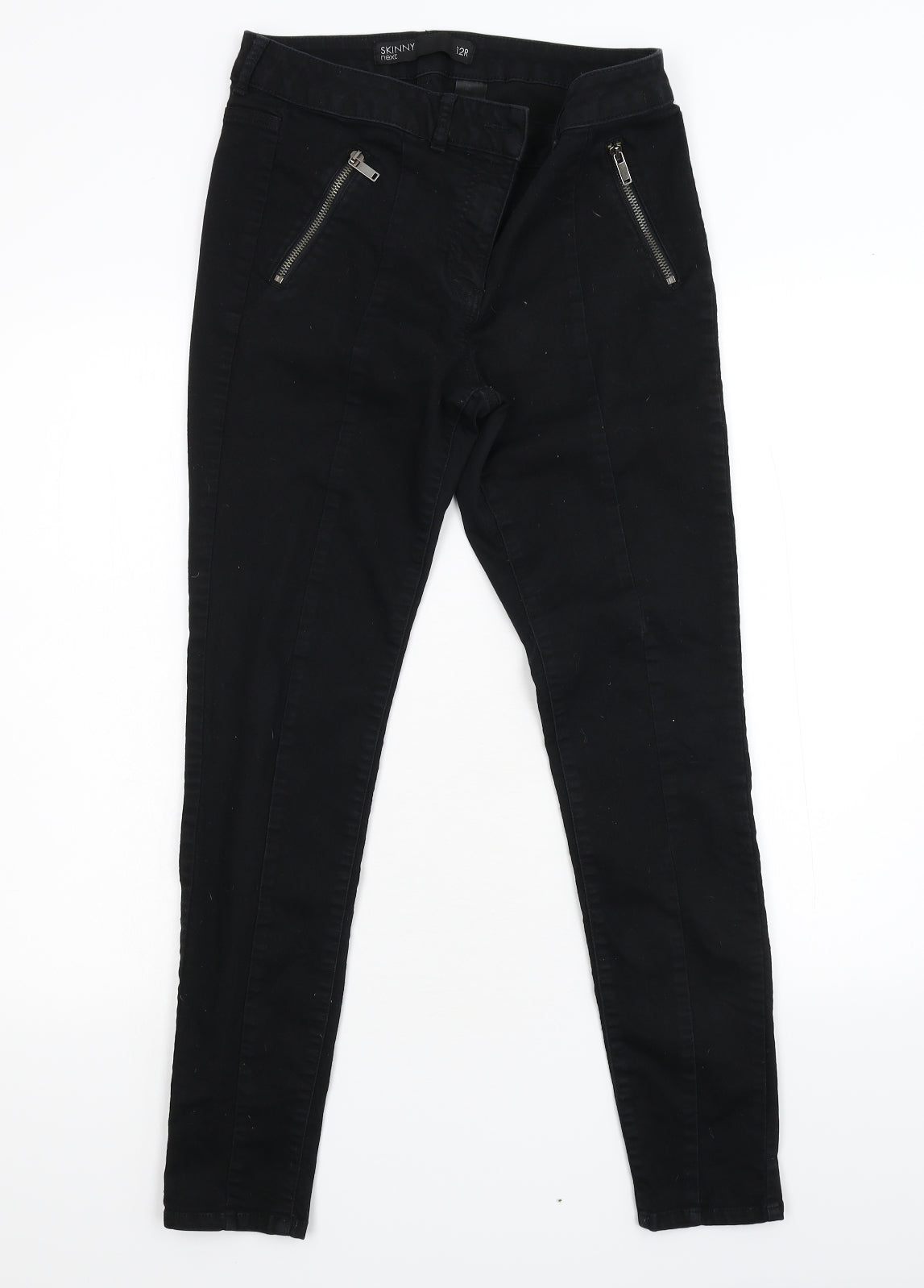NEXT Womens Black  Denim Skinny Jeans Size 12 L27 in