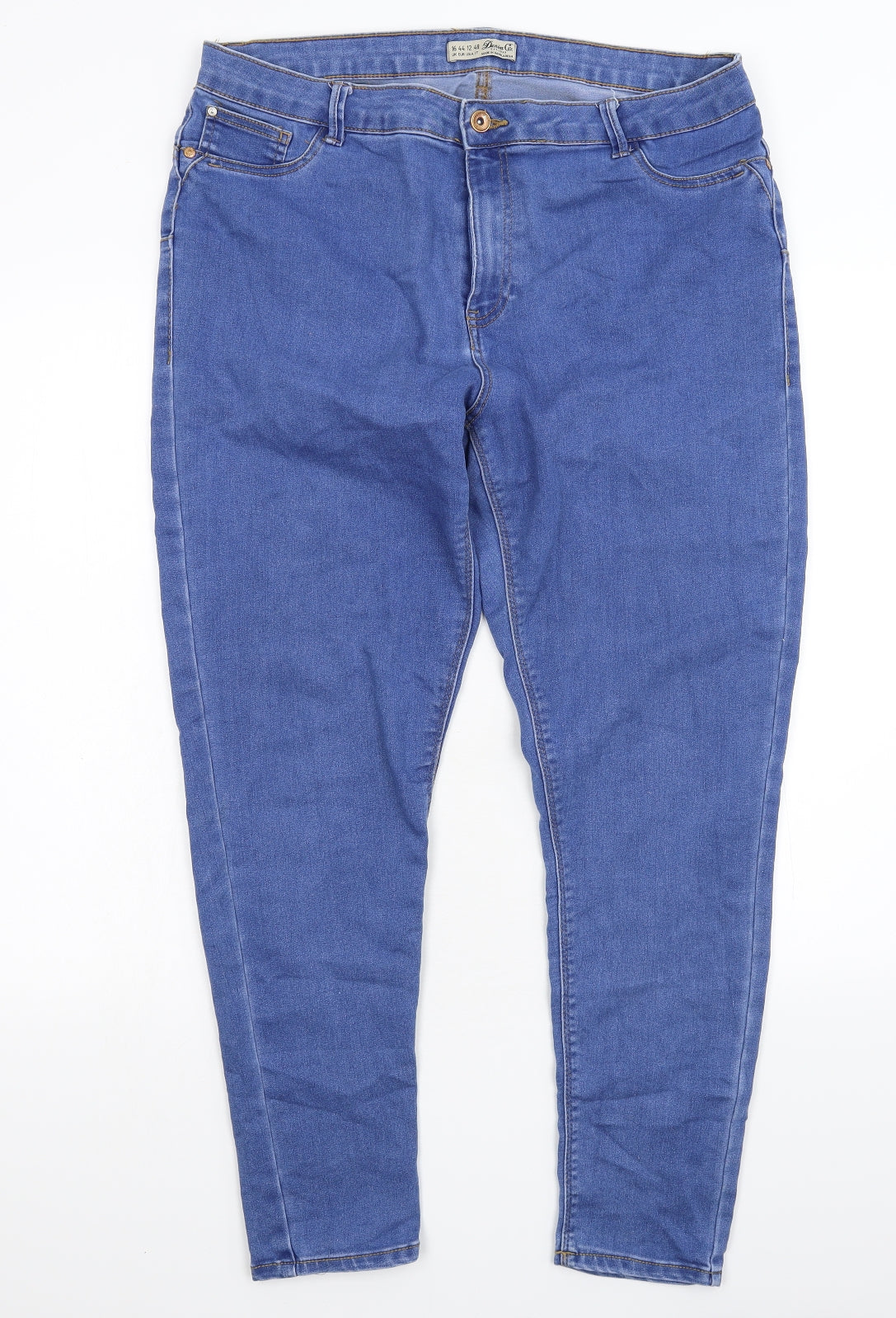 Denim & Co. Womens Blue  Denim Skinny Jeans Size 16 L28 in