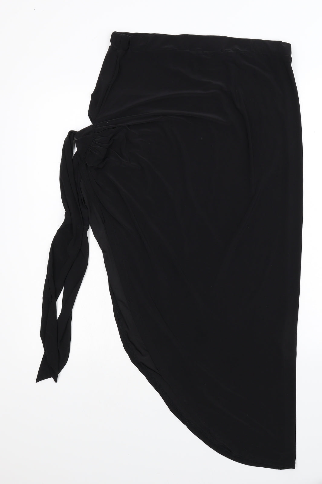 Boohoo Womens Black   Straight & Pencil Skirt Size 16  - side split