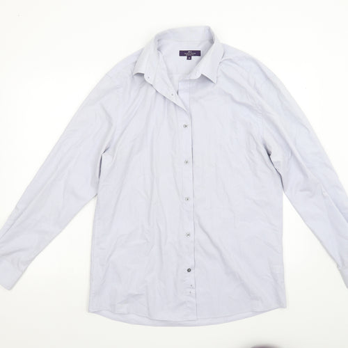 George Mens Purple    Button-Up Size 16