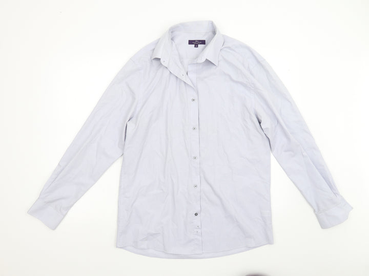 George Mens Purple Button-Up Size 16