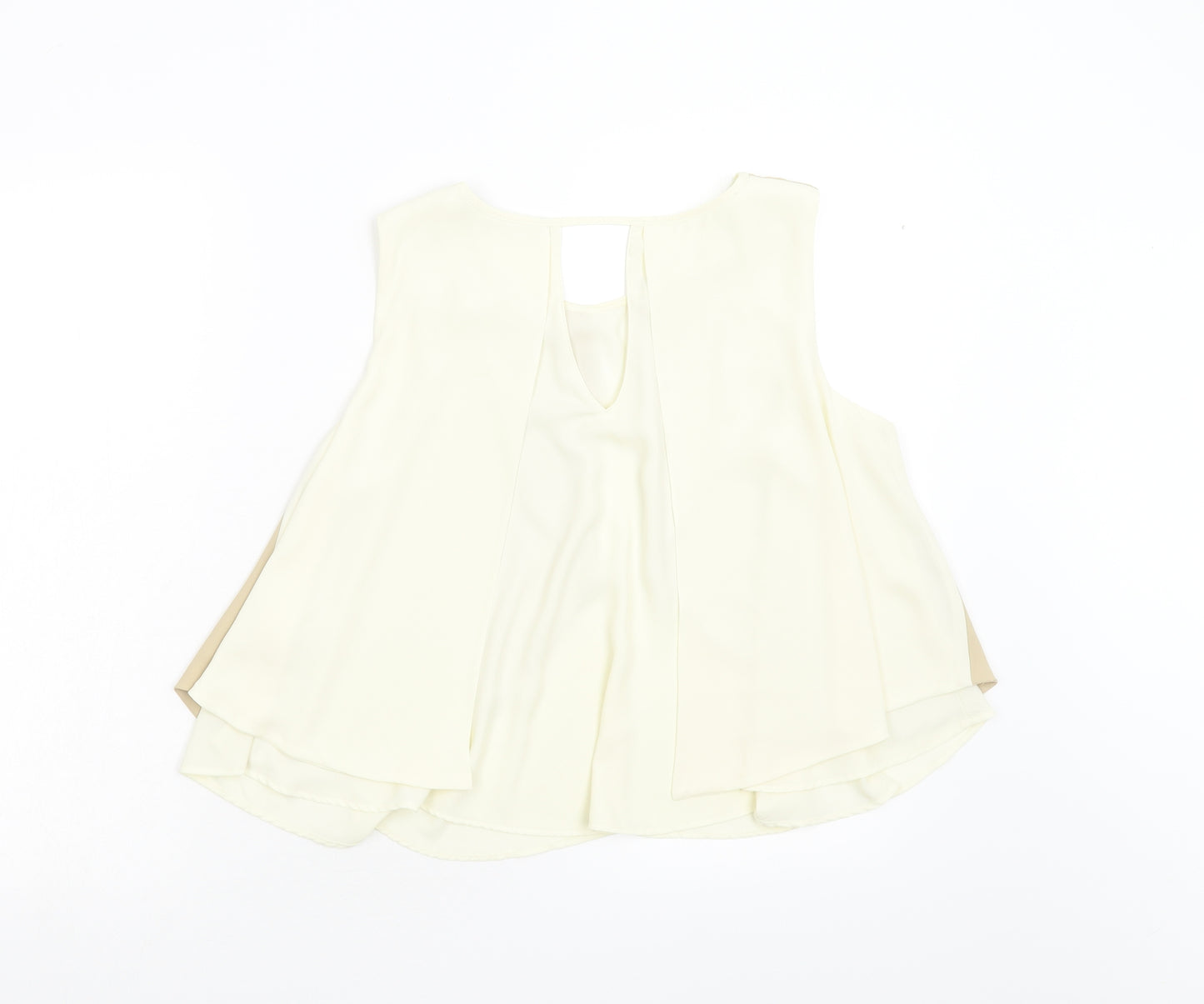 Zara Womens Beige   Tunic Blouse Size M  - Back detail