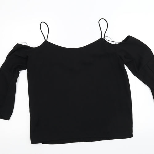 H&M Womens Black   Tunic Blouse Size 8