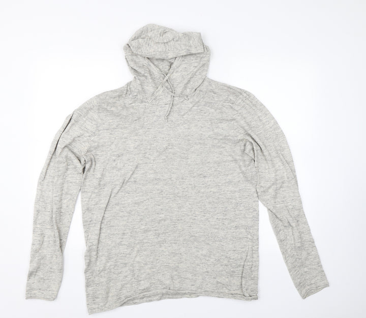 H&M Womens Grey Pullover Hoodie Size L