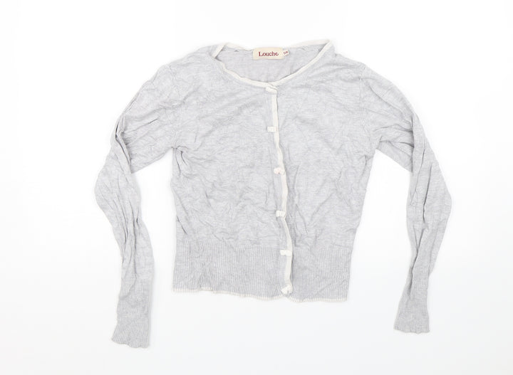 Louche Womens Grey Cardigan Jumper Size 12
