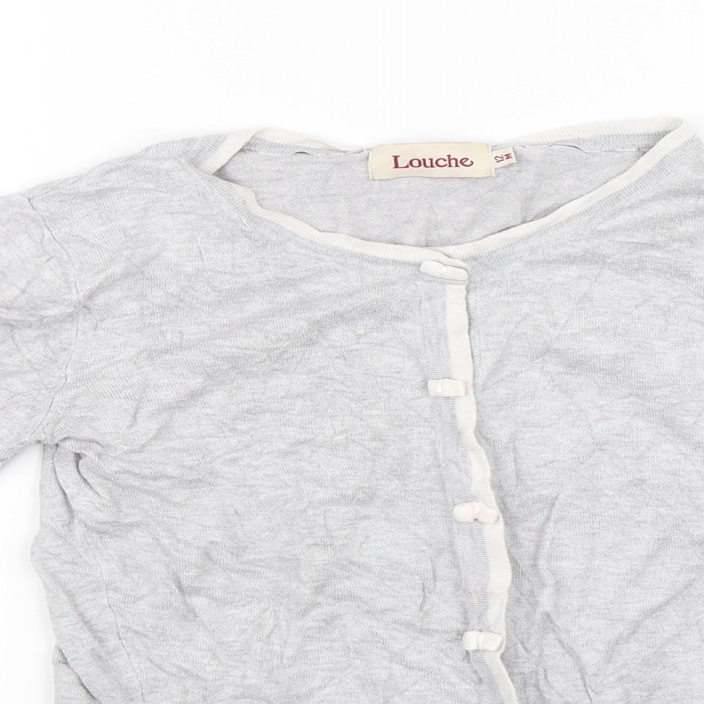 Louche Womens Grey   Cardigan Jumper Size 12