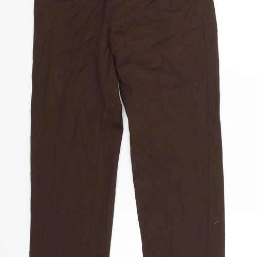M&S school Boys Brown   Carrot Trousers Size 9-10 Years