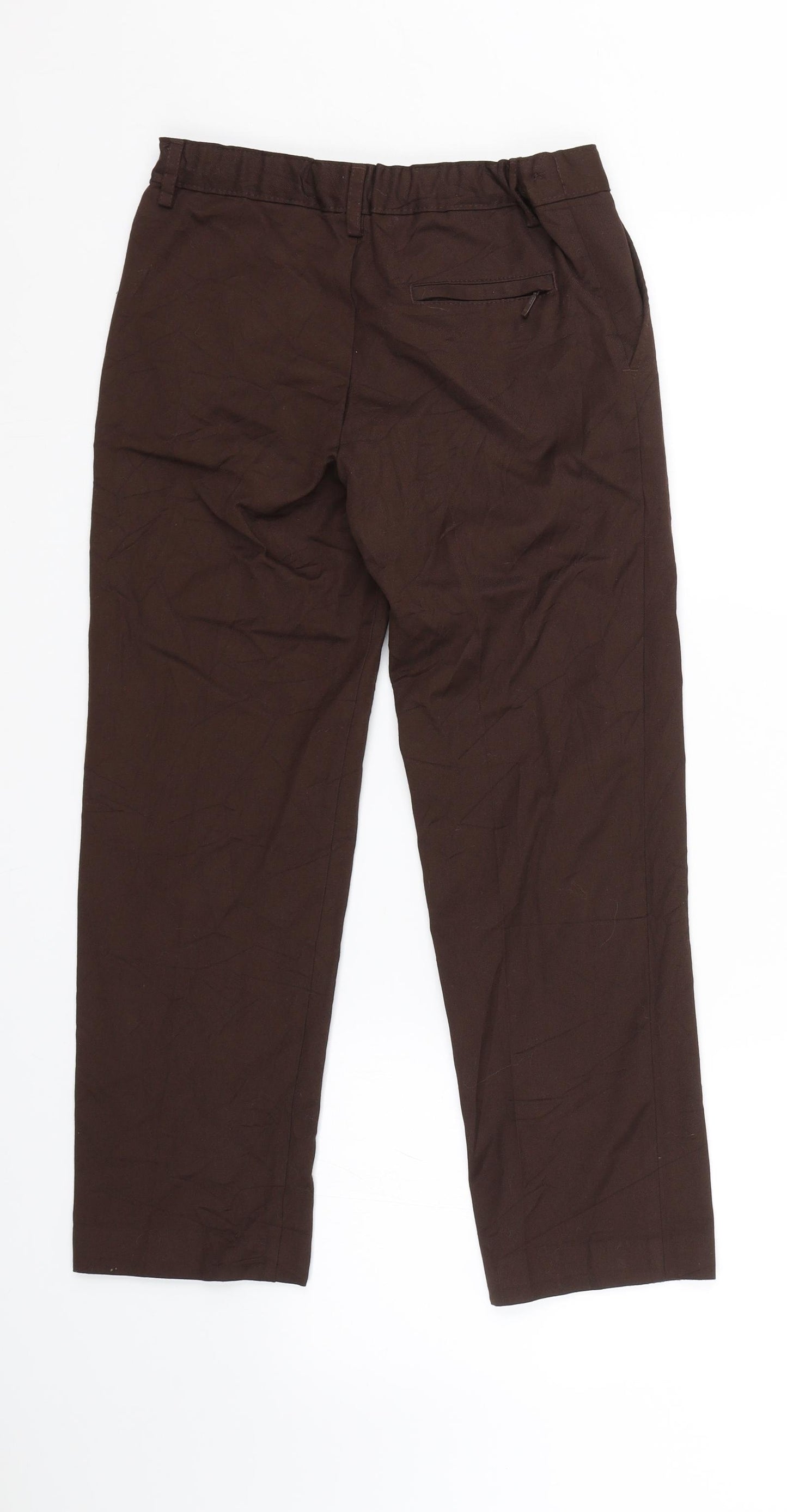 M&S school Boys Brown   Carrot Trousers Size 9-10 Years