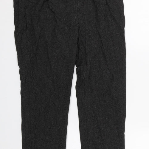 M&S Womens Black   Trousers  Size 14 L25.5 in