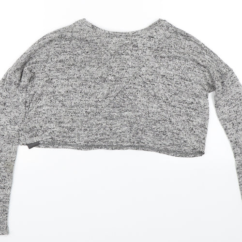 H&M Womens Grey   Cropped T-Shirt Size XS