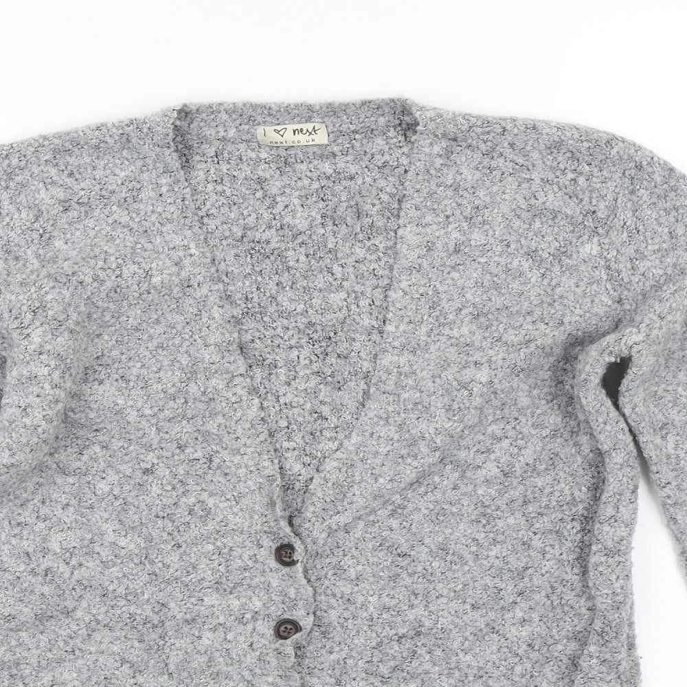 NEXT Girls Grey   Cardigan Jumper Size 10 Years