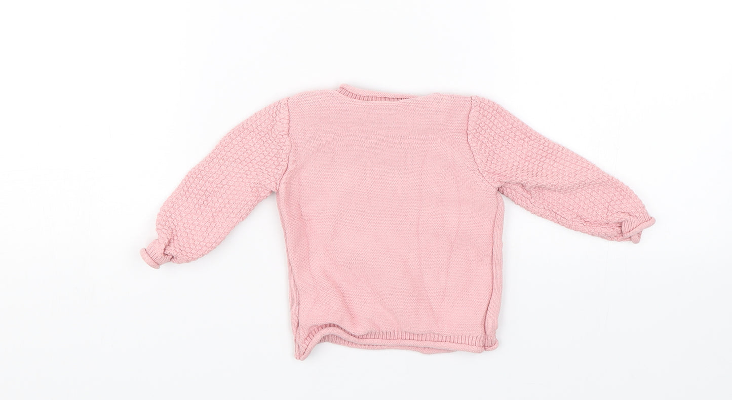 Nutmeg Baby Pink   Pullover Jumper Size 3-6 Months  - Deer