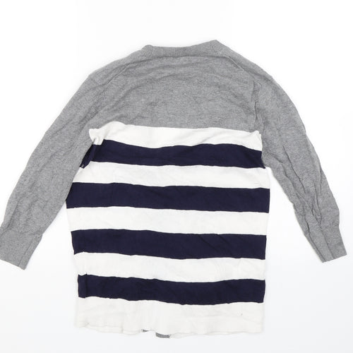 Gap Womens Blue Striped  Cardigan Jumper Size S