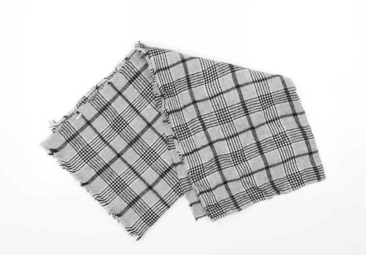 Preworn Unisex Grey Check   Scarf
