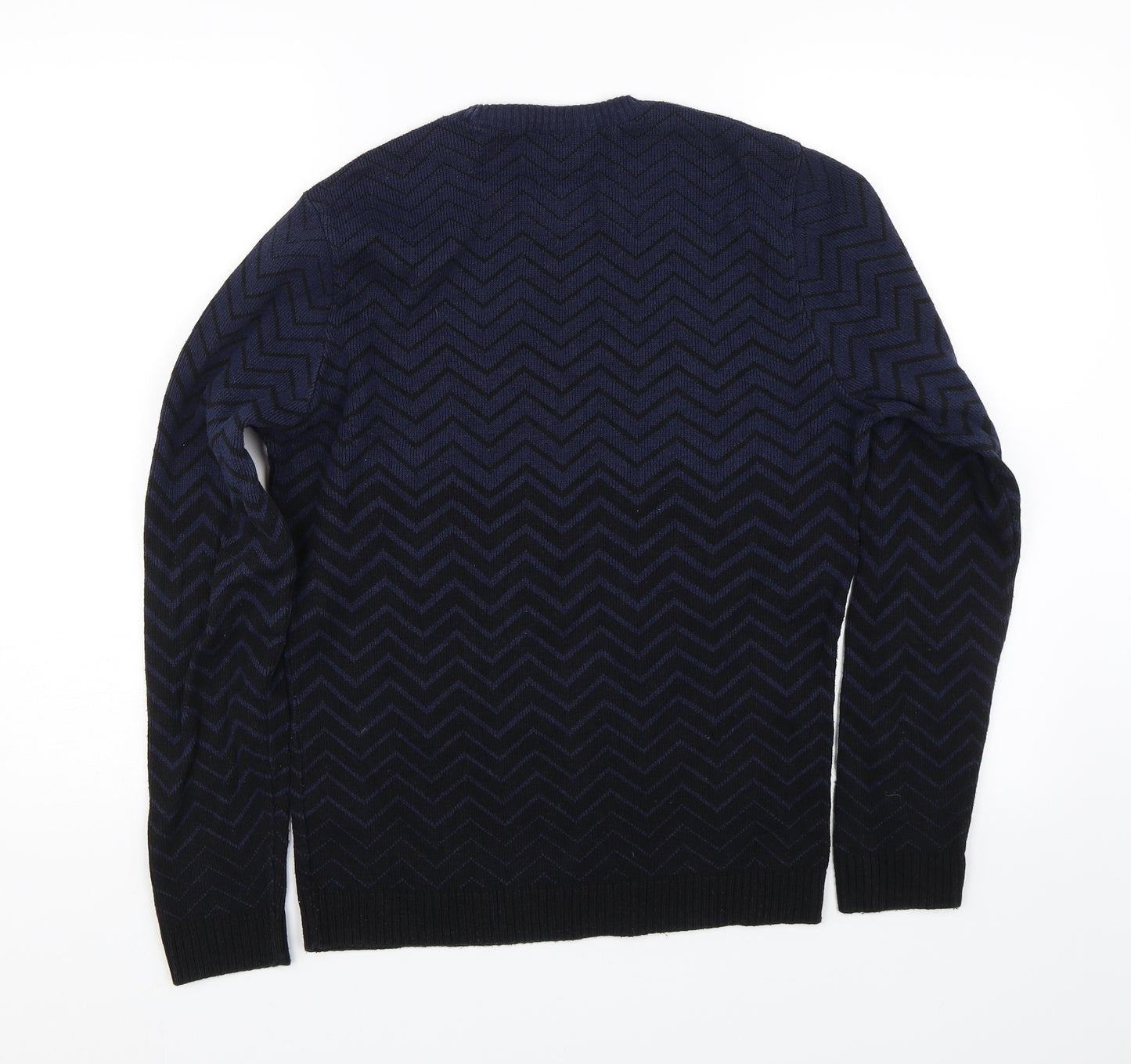 ASOS Mens Blue Geometric  Pullover Jumper Size S