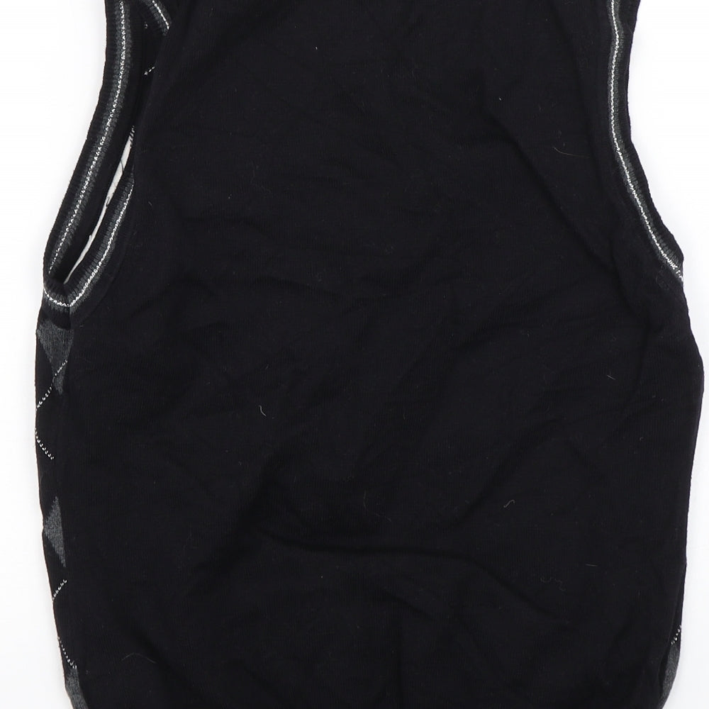 GOLFINO Womens Black Argyle/Diamond  Pullover Jumper Size 10  - Golf