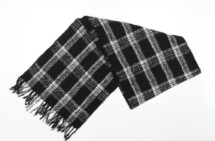 Preworn Womens Black Check Scarf