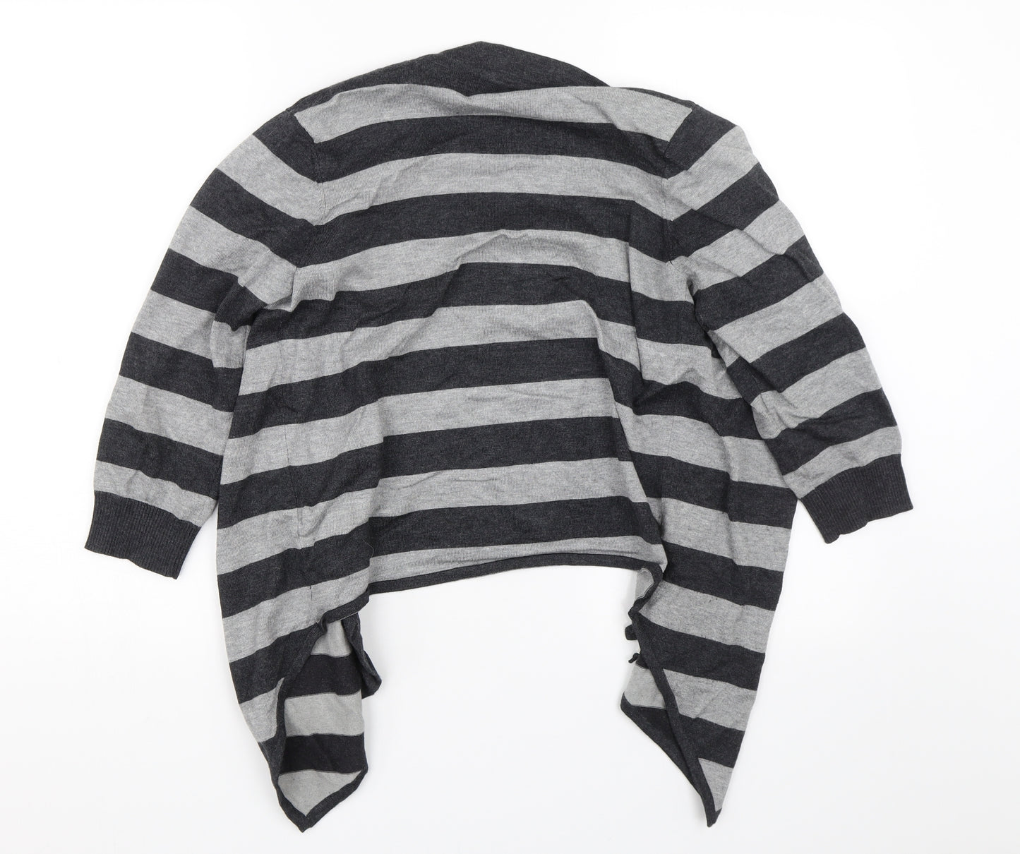 Precis Womens Grey Striped  Cardigan Jumper Size S